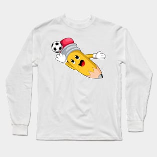 Pencil Soccer player Soccer Long Sleeve T-Shirt